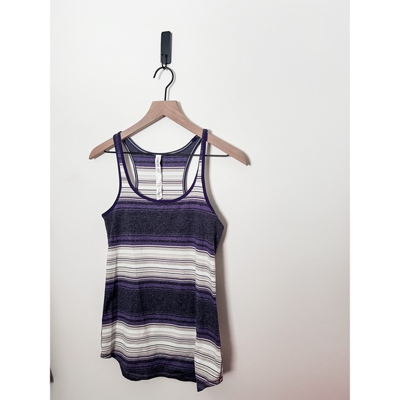 lululemon athletica Tops - Lululemon Striped Athletic Tank Size 8